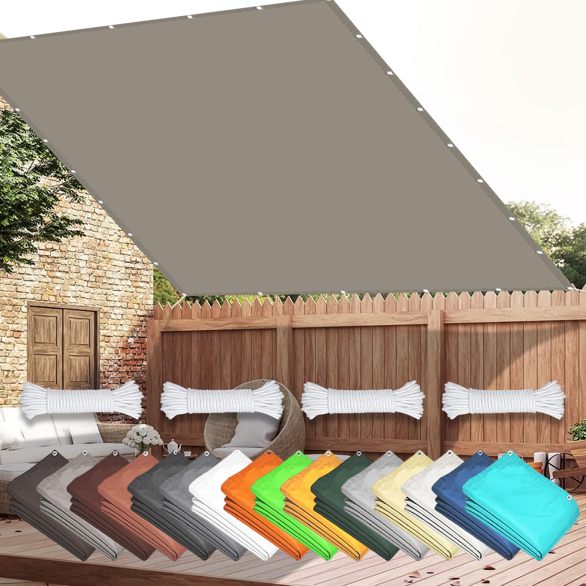 Amazon.co.jp: 日よけ クールシェード 4 x 6 m 紫外線カット 防水 涼風