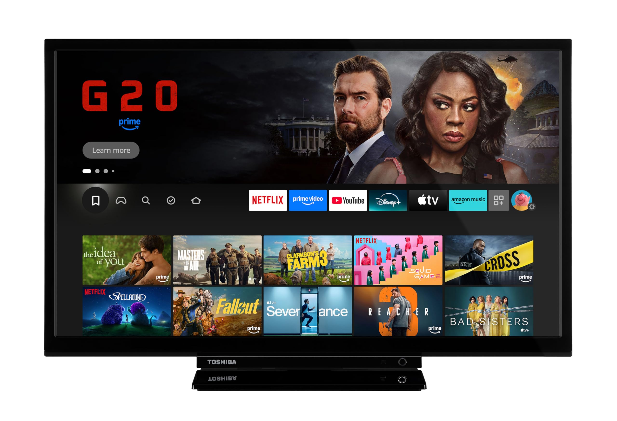Toshiba Fernseher Smart TV Fire TV HD-Ready Fernseher HDR TV mit integriertem Triple-Tuner 24 Zoll – Bild 3