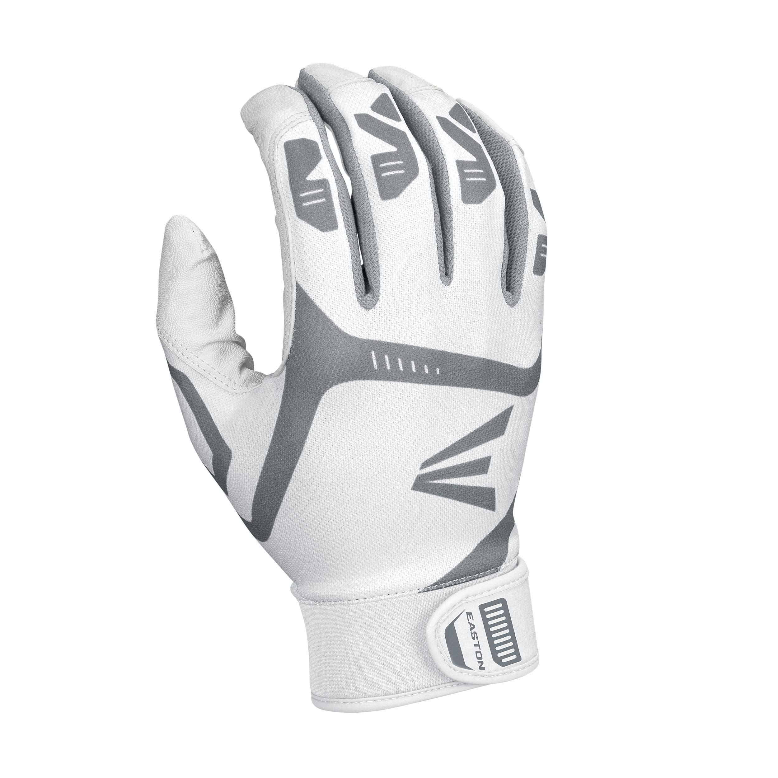 Easton Gametime Paire de Gants de Frappe, pour Adultes et Jeunes, 2021, Baseball, Softball, Paume en Peau de chèvre Lisse, Pouce synthétique Extra Durable, Dos en Maille Extensible dans Les 4 Sens