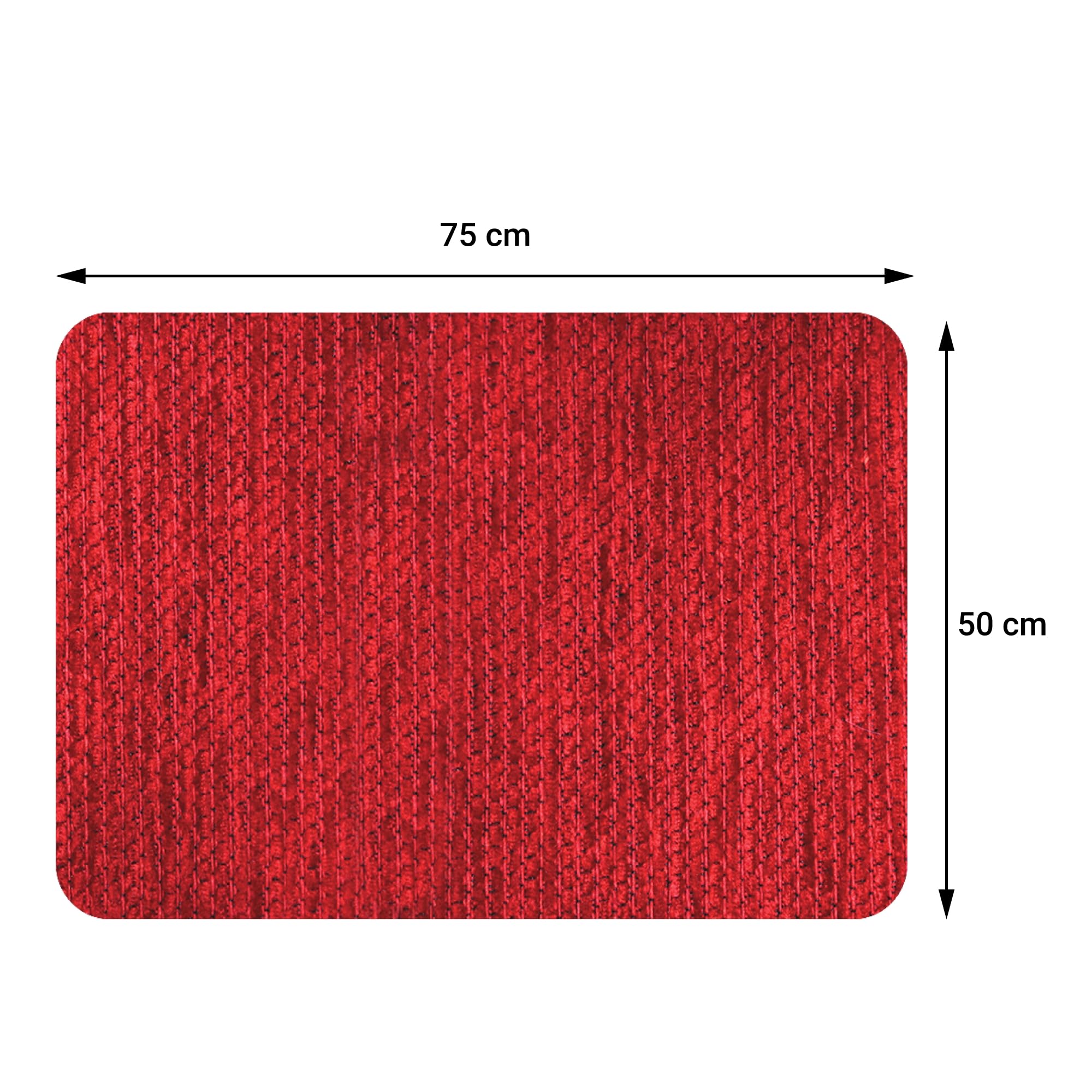 Comart Küchenläufer Nancy – Rutschfester, Maschinenwaschbarer Chenille-Teppich In Rot, 50 X 100 Cm