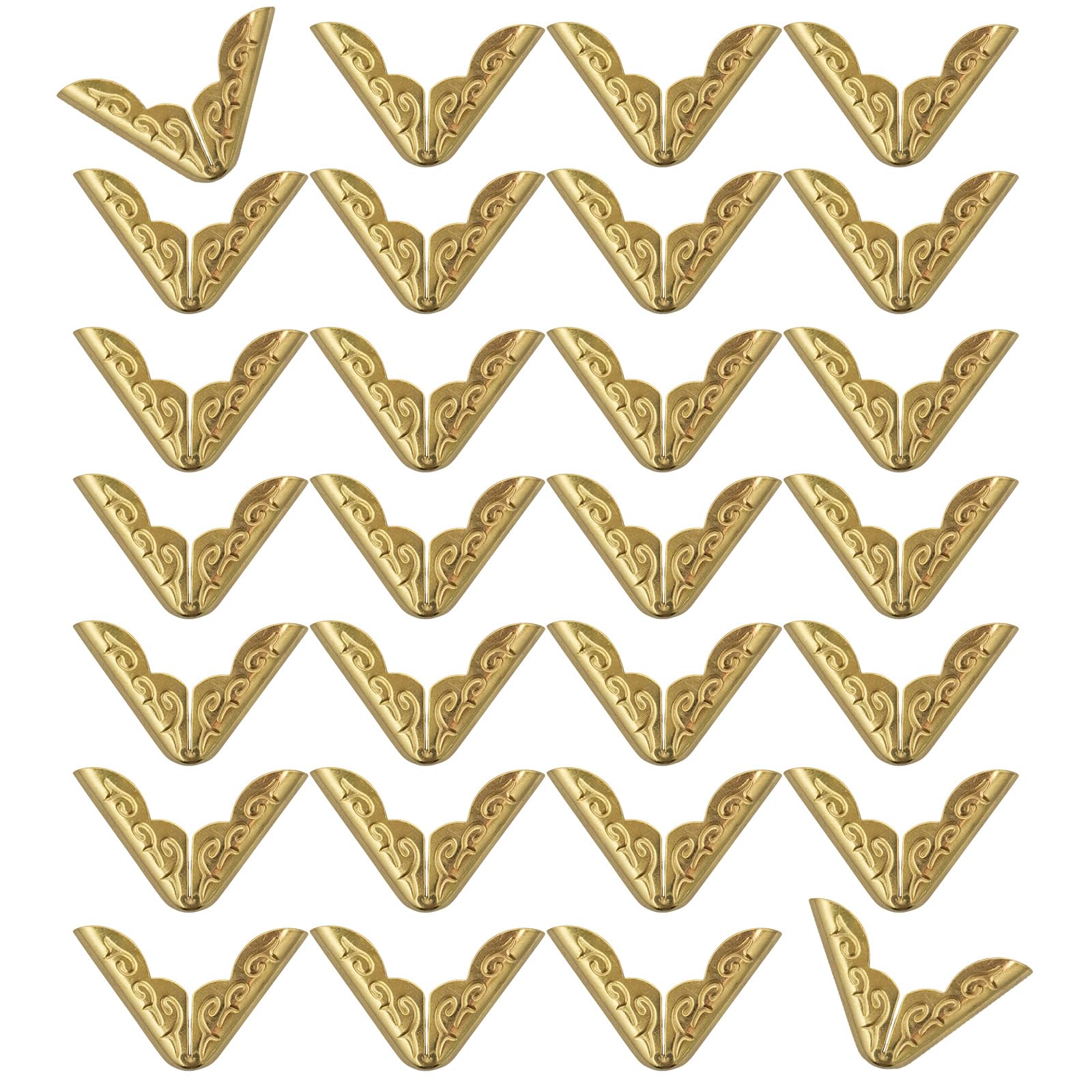 Xjdzineq 100Pcs Vintage a Shape Collar Corner Iron Decor for Sewing Craft Project a Gusset Retro