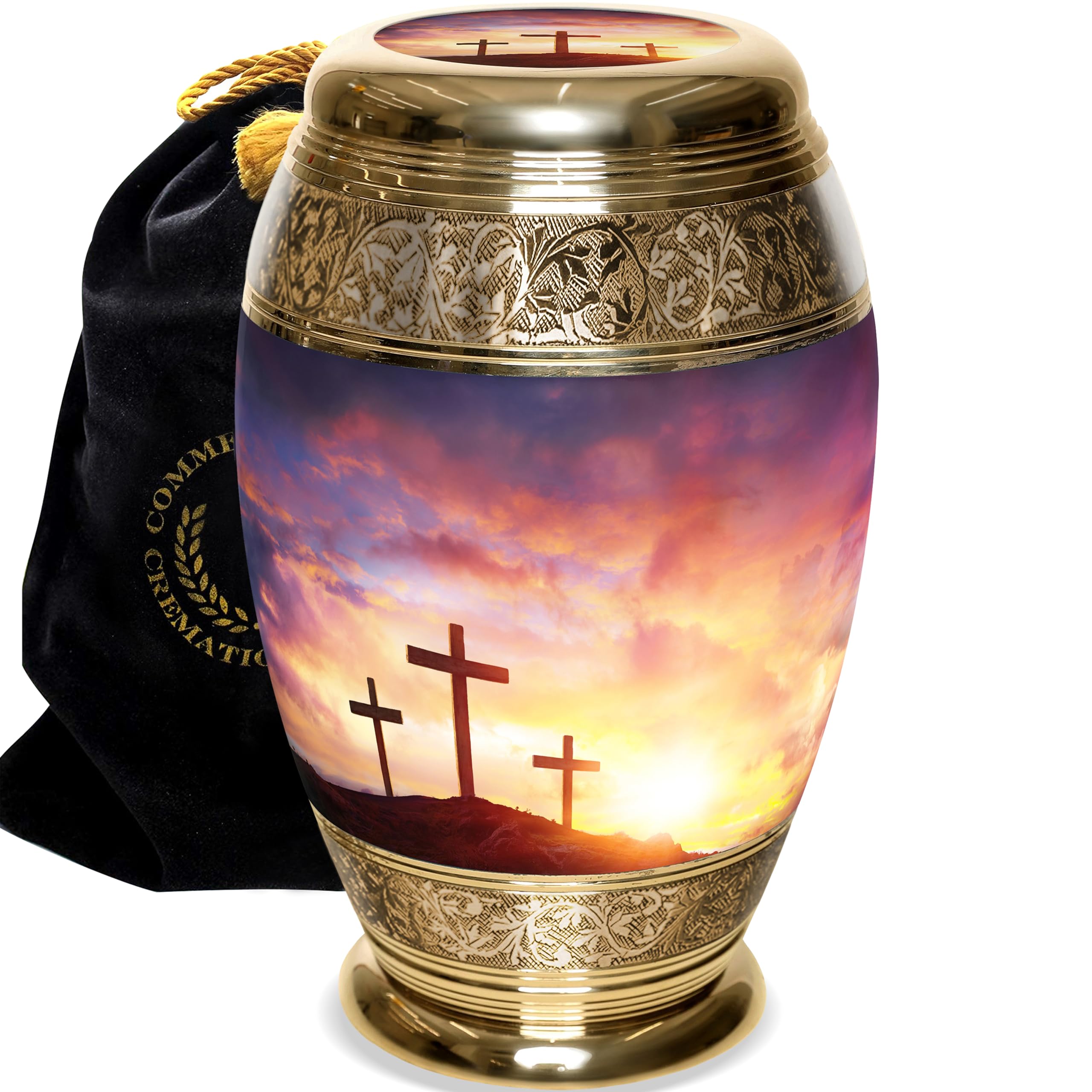 Sunset Cross Cremation Urns for Human Ashes Adult Female &amp; Male Urns