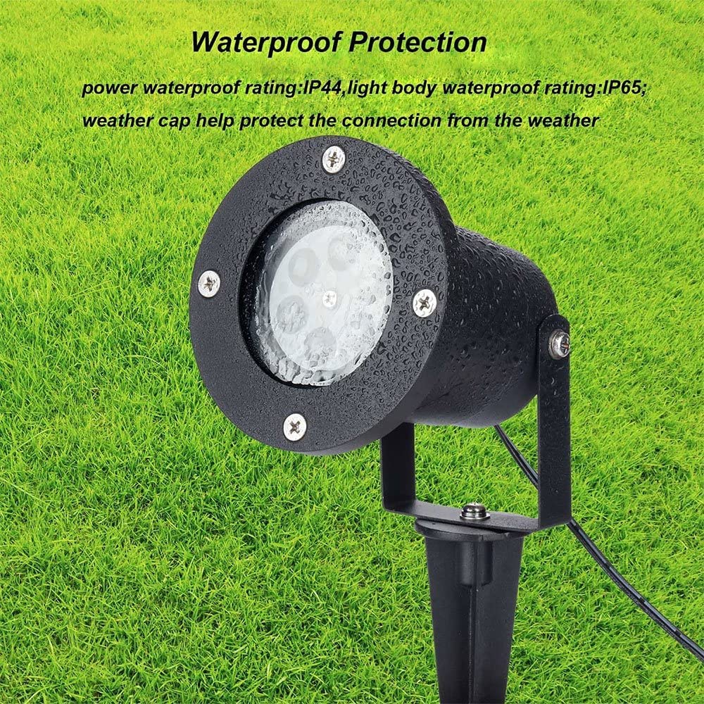 TEDD Proiettore Luci Natale Fiocco di Neve Effetto Rotante Impermeabile LED Lampada per Esterno Natale Festa Giardino Interno Casa