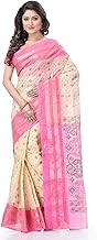 dB DESH BIDESH Women's Tant Cotton Saree Without Blouse Piece (DB271220JAMPRINT3_Pink)