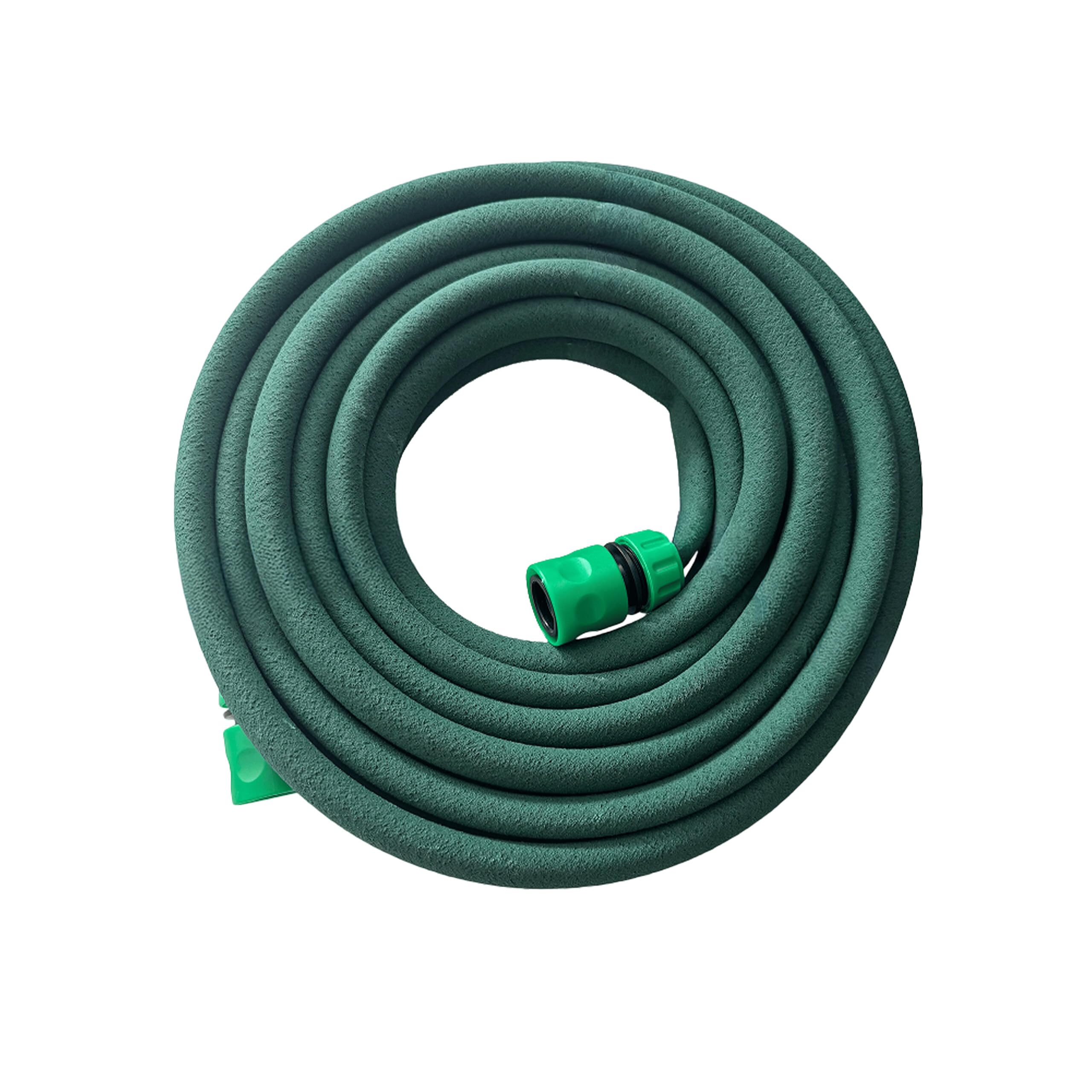 Relaxdays Drip Hose for Irrigation, 10 m Soaker Garden Watering, Raised Bed & Hedge, Green, 5.5 x 5.5 x 1000 cm