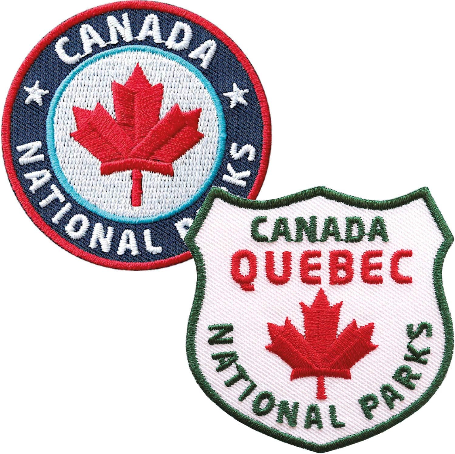 FLAG Patch Rucksack National Bügeleisen Kleber Bestickt Applikation Quebec Kanada