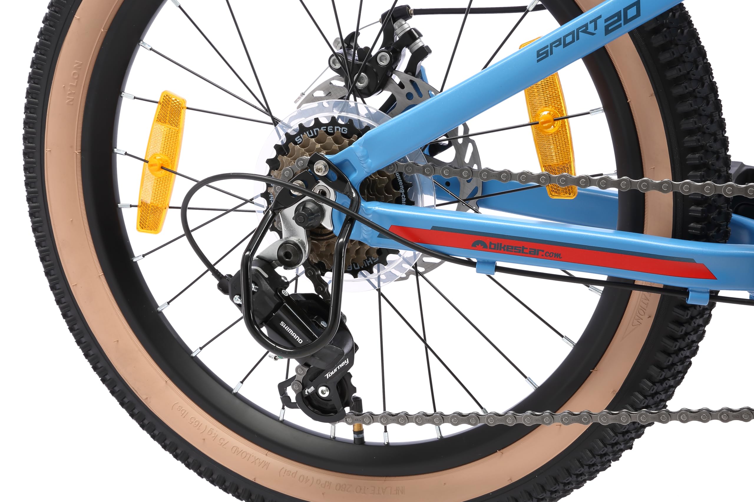BIKESTAR Bicicleta de montaña Juvenil de Aluminio 20 Pulgadas de 6 a 9 años | Bici niños Cambio Shimano de 7 velocidades, Freno de Disco, Horquilla de suspensión |