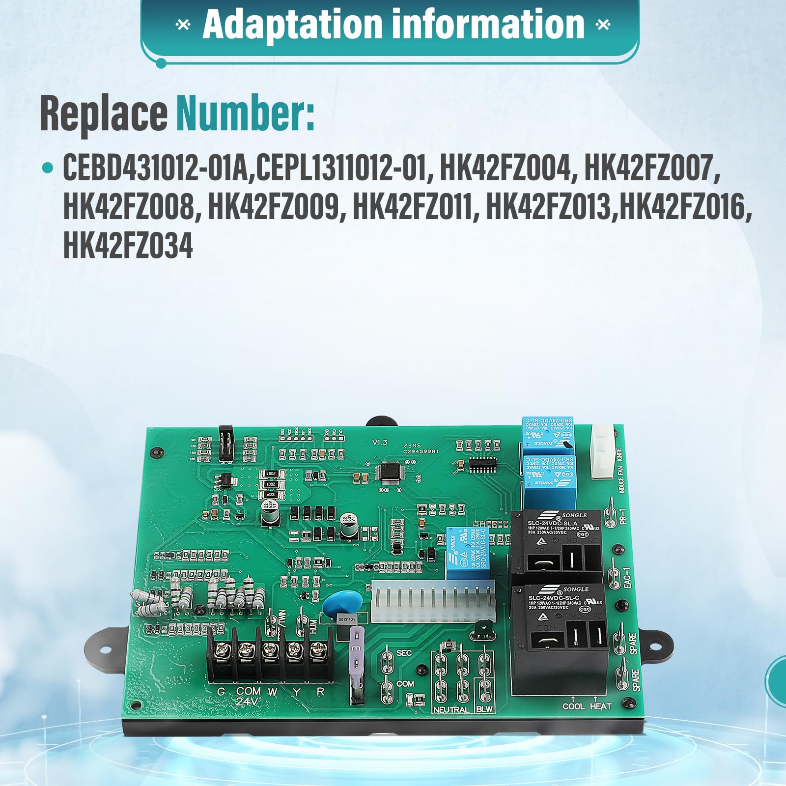 Scheda Controllo HK42FZ034 Testata Funzionante HK42FZ034 - Testata E Funzionante, Compatibile Con Modelli CEPL131012 Scheda Controllo Forno Carrier