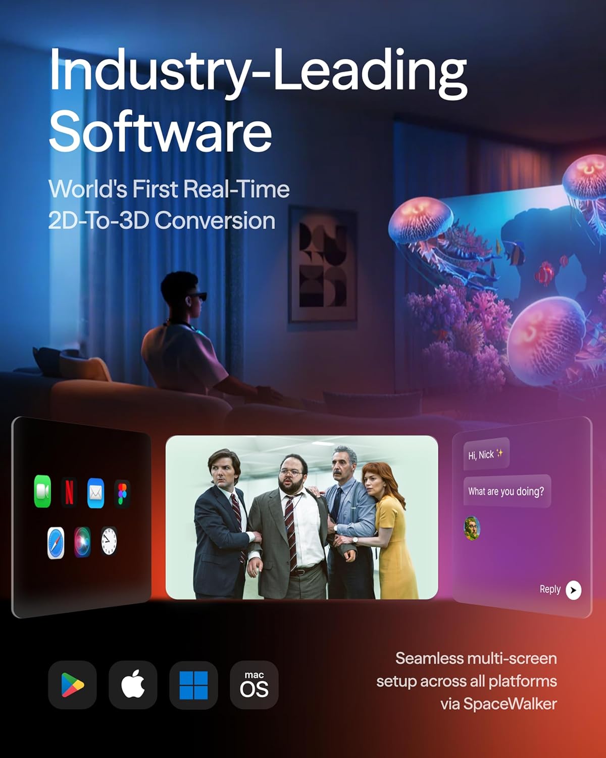 Óculos em uma sala com iluminação suave e decoração minimalista. Óculos em uma sala com iluminação suave e decoração minimalista.