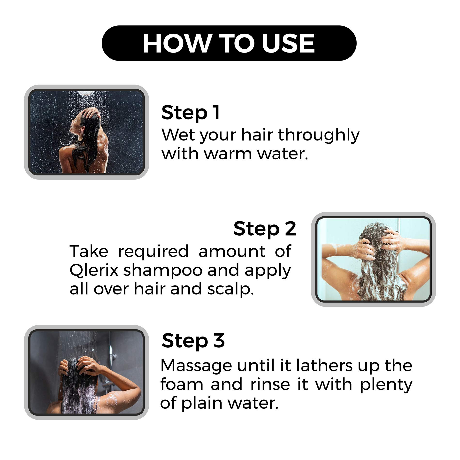 QLERIX Premium Keratin with Vitamin E & B5 Hair Care Shampoo For Straightened Hair | Parabens and Sulfate Free(200ml) 2