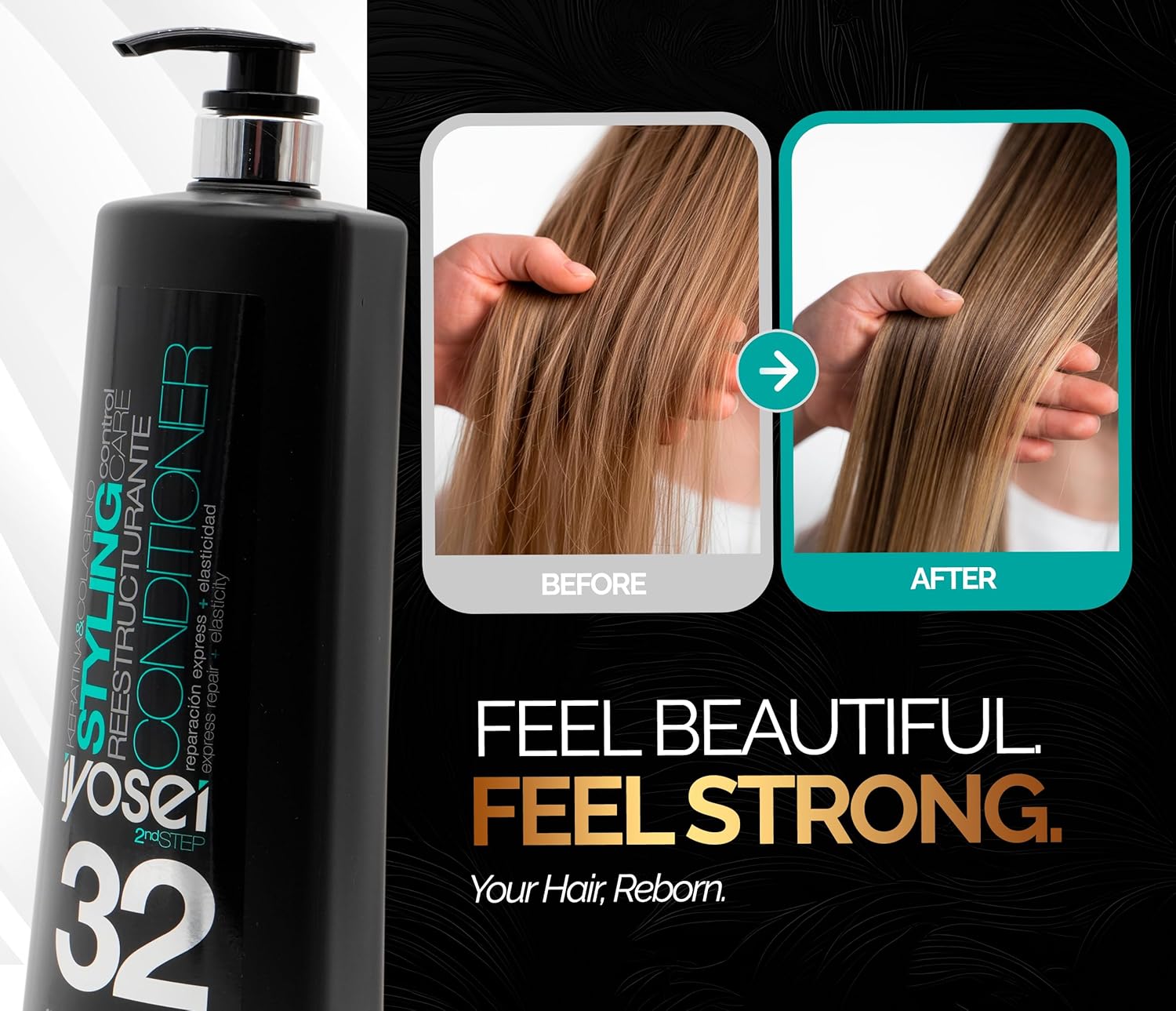 Professional Styling Control Care Conditioner | Hair Conditioner with Keratin & Collagen | Keratin Conditioner for Women and Men | Keratin Hair Treatment Care | 50.7 fl oz - Image 7