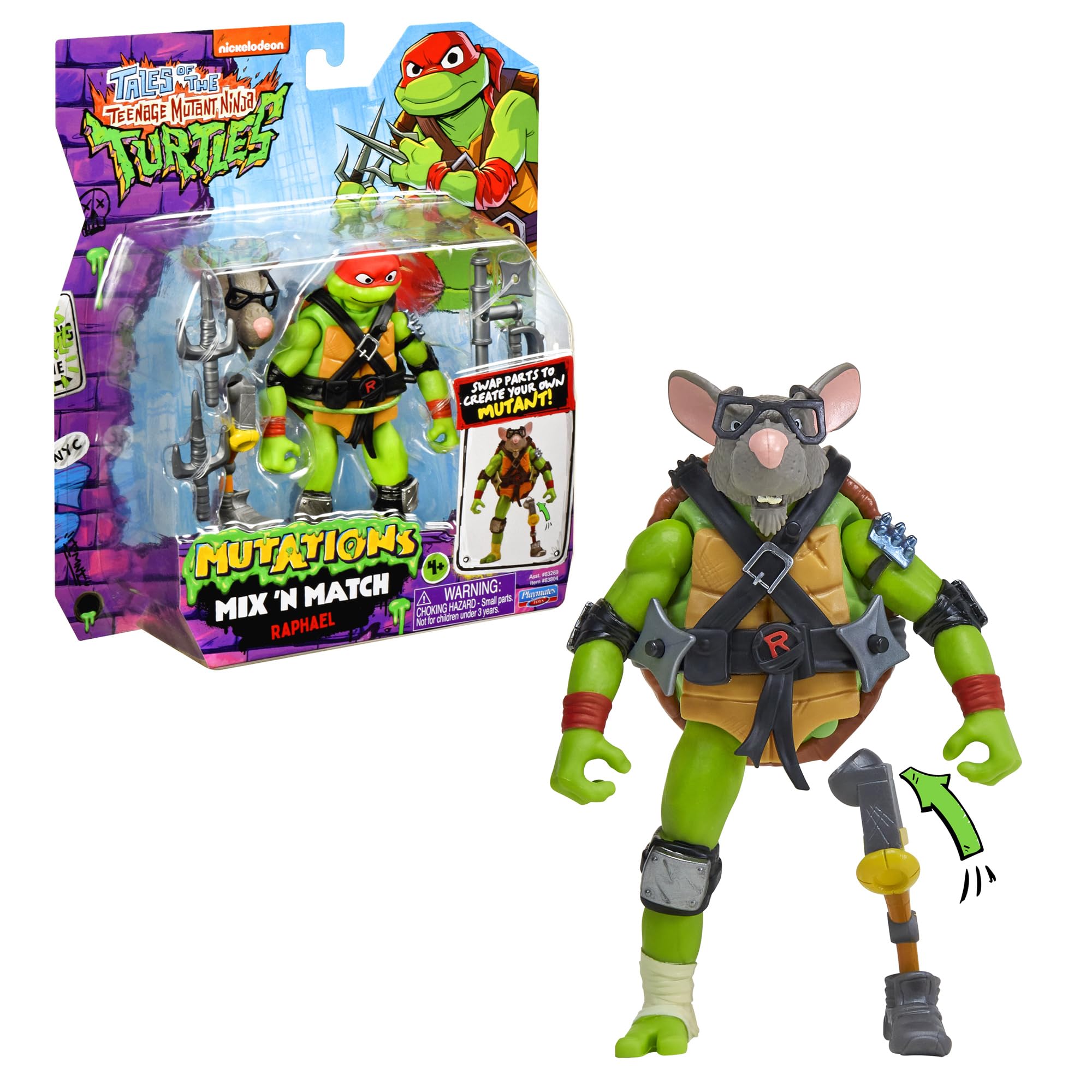 Teenage Mutant Ninja Turtles Mutations Mix N Match Raphael Figürü