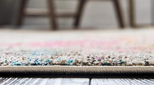 Miniatura 8 de Tapete abstracto Unique Loom, colección Estrella, moderno, multiárea, Polipropileno, Beige