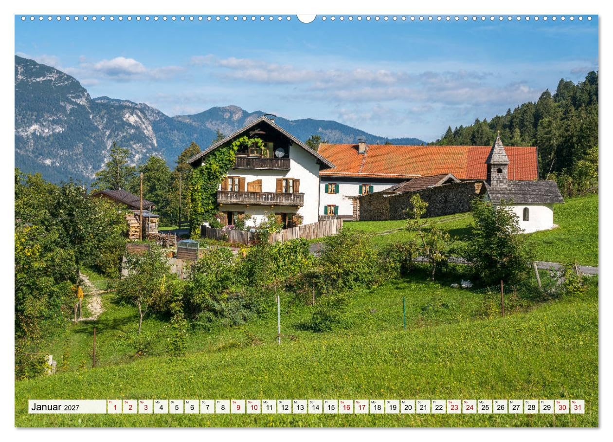 CALVENDO - Ein Sommer rund um Garmisch-Partenkirchen (Wandkalender 2027 DIN A2 quer), Monatskalender: Eine der schönsten Gegenden Deutschlands in einem Kalender vom Reisefotografen Peter Schickert.