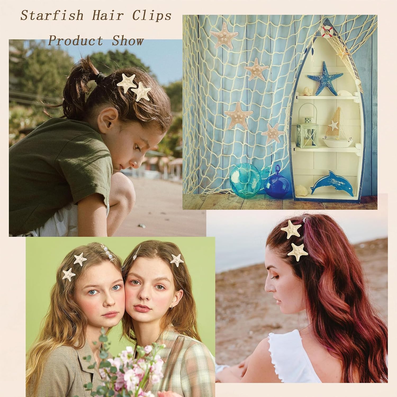 16 Pcs Shell Pearl Starfish Hair Clip Set for Women Girls, Mermaid Hair Accessories, Beach Hair Accessories For Ladies And Girls Headwear Styling Tools - Image 4