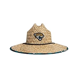 FOCO mens Nfl Team Logo Floral Sun Straw Hat, Team Logo, One Size US