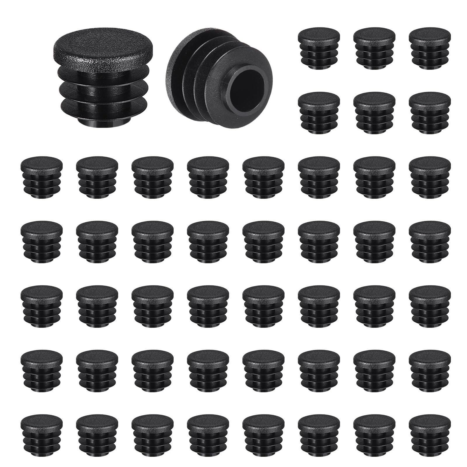 Tapones redondos de plástico para eliminar ruidos y proteger patas de mesas, 20 mm