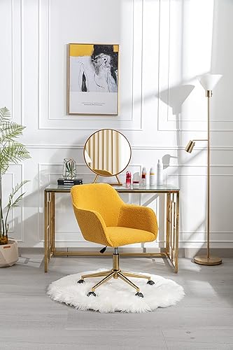 Miniatura 9 de Yoluckea Silla moderna de oficina en casa silla de oficina giratoria ajustable para sala de estar bonita silla de escritorio para adolescentes silla