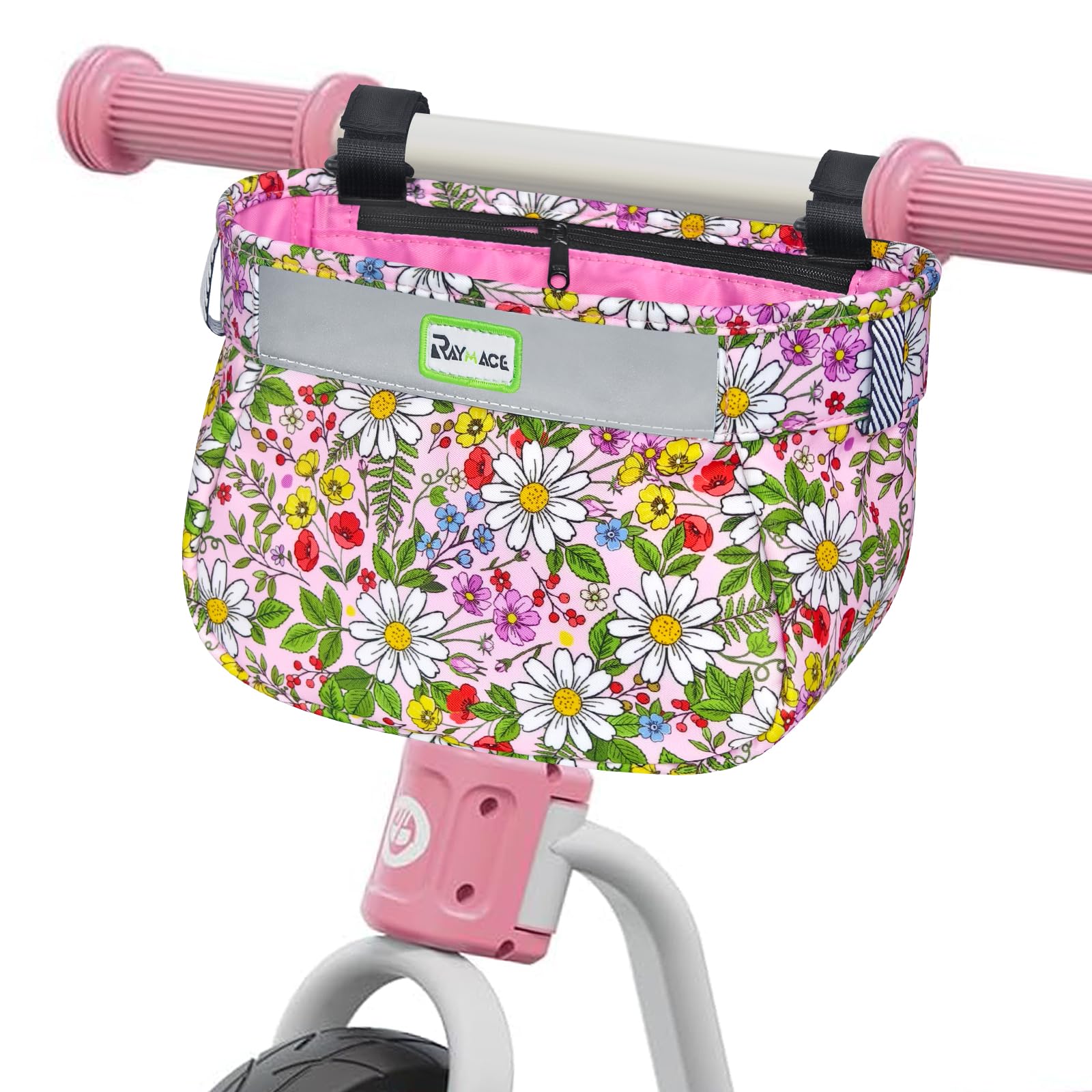 RAYMACE Kids Bike Basket,Children's Bike Basket Front,Waterproof Bicycle Basket Handlebar Bag for Girls,Boys Toddlers Bike or Scooter Accessories