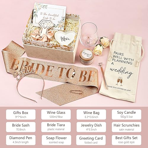 Miniatura 2 de Regalos de compromiso para mujeres – Novia para ser recién comprometida, regalos de despedida de soltera, juego de caja de prometida futura señora,