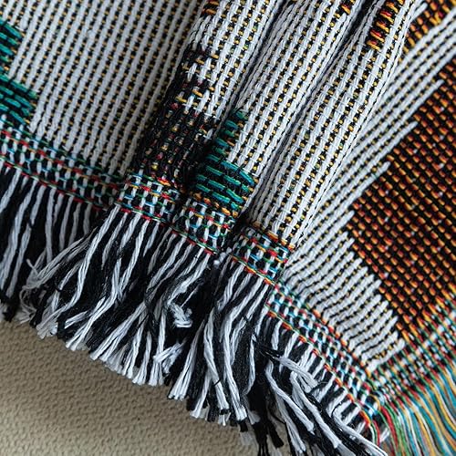 Miniatura 8 de HANDONTIME Funda de sofá de jacquard geométrico para mascotas, funda protectora para sofá de 3 plazas, color marrón, funda azteca para sofá, funda