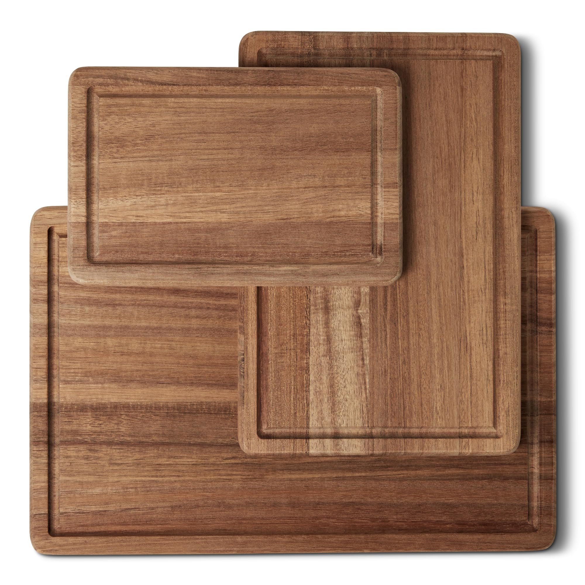 Amazon Basics Wooden Chopping Boards, 3-Piece Set