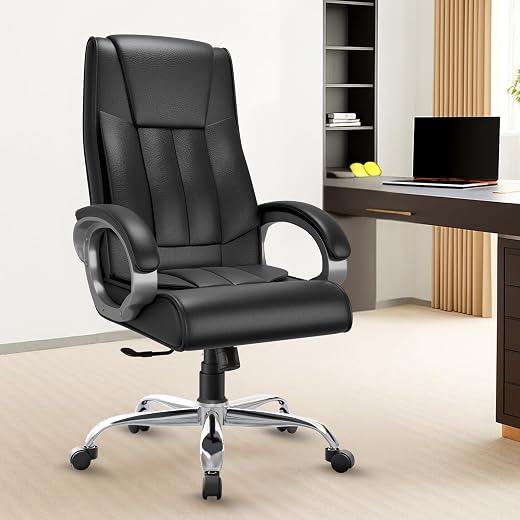 PlankIt™ Breeze Orthopedic Boss Chair with 3 Year Warranty | Leatherette Office Chair | Ergonomic Executive Chair with Cus...