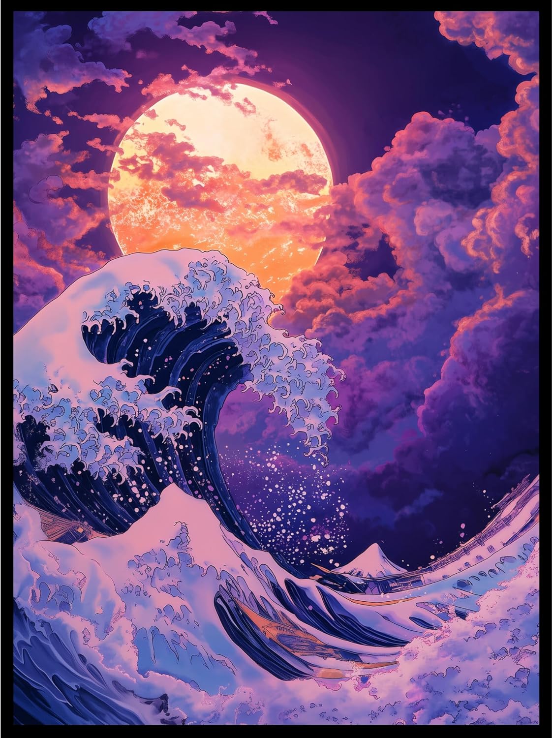 Realm Guard 100ct Textured Matte TCG/MTG Card Art Sleeves (Great Purple Wave)