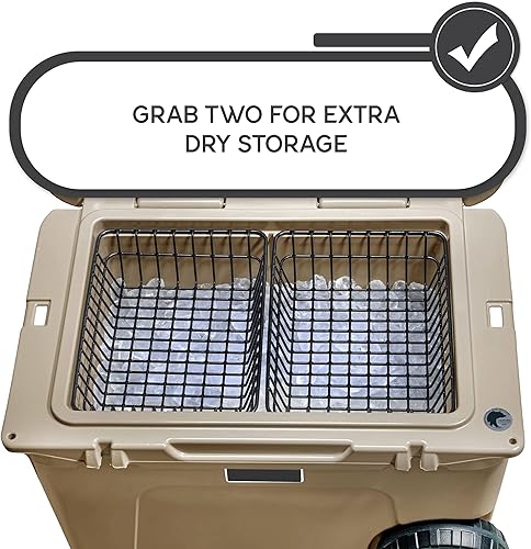 Vista 5 de Cesta enfriadora para YETI Tundra Haul, YETI Roadie 48 y YETI Roadie 60 – Estante enfriador de alambre para enfriadores de ruedas YETI – Compatible