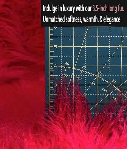 Miniatura 7 de Pelo sintético de pelo largo, pelo largo, lujoso, para coser, cosplay, disfraz, decoraciones, 60 pulgadas de ancho, vendido por The Yard (óxido,