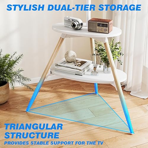 Miniatura 8 de Artistic Easel - Soporte de suelo para TV, LCD LED de 32 a 65 pulgadas, pantalla plana curvada de hasta 77 libras, soporte de exhibición de estudio