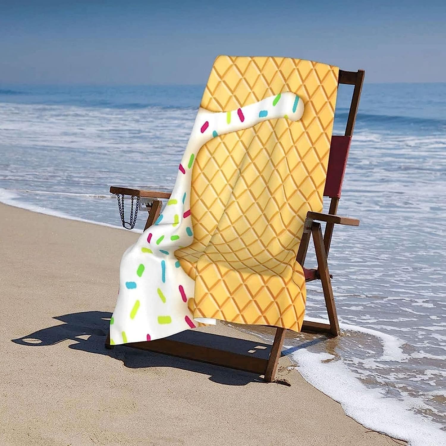 Toallas De Playa, 3D Helado De Dibujos Animados Microfibra Toalla De Baño, Suave Toalla Viaje Y Toalla Piscina Toalla para Niños, para Uso Diario por Adolescentes Niños Y Adultos Regalo 150-7G7G+A5I