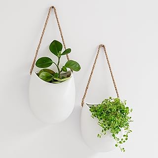 Kazai. Wall Planters -Ellie- | Hanging Ceramic Plant Pots 2 Pieces | Wal...