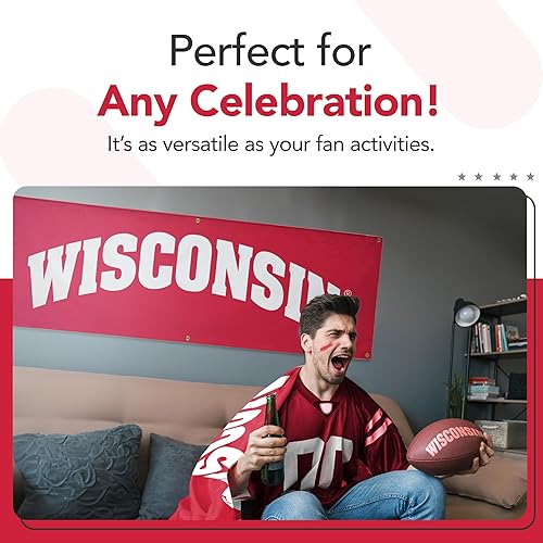 Miniatura 5 de Victory Corps - Banner de vinilo de Wisconsin Badgers de 2 x 6 pies