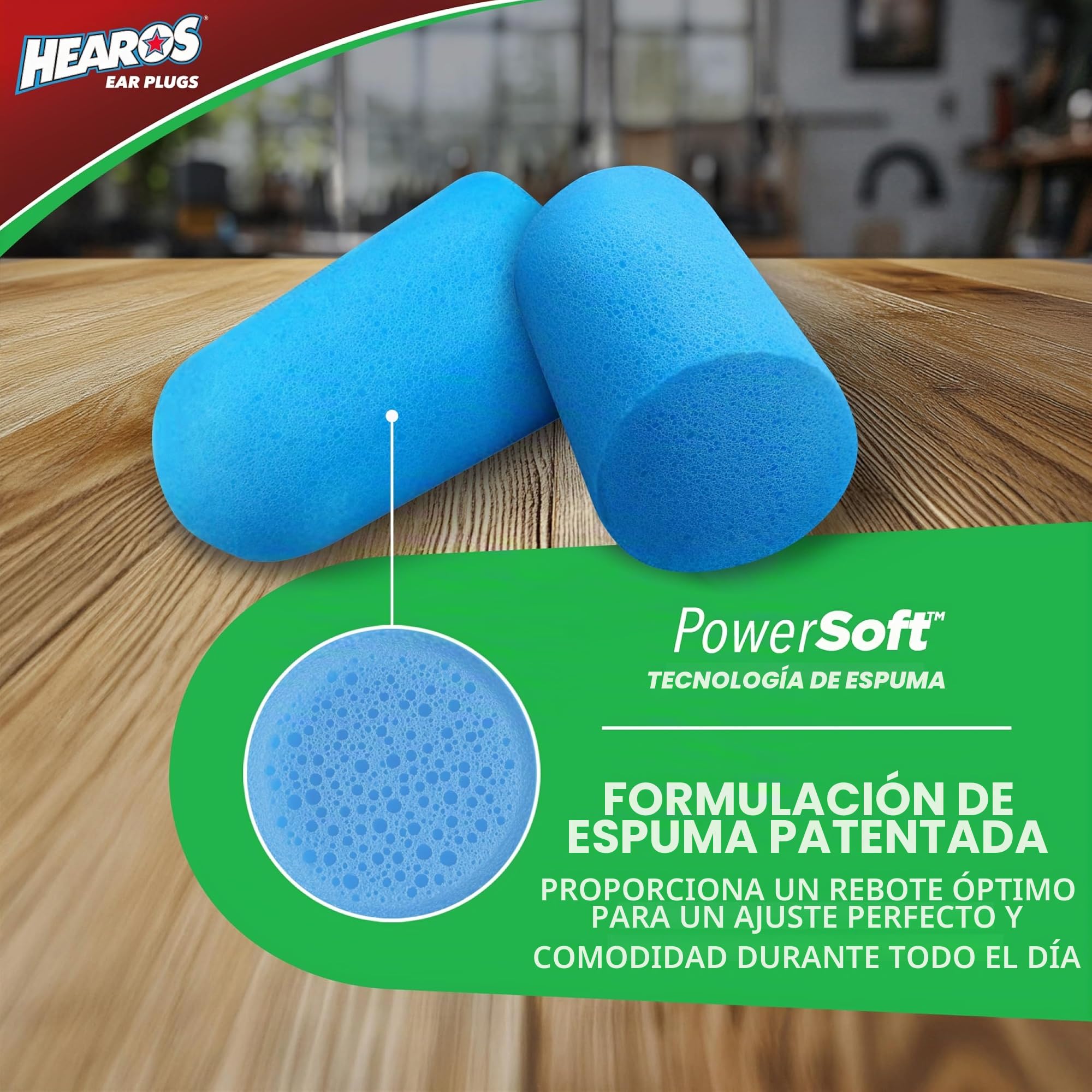 HEAROS Xtreme tapones de espuma para los oídos, 33dB NRR tapones para los oídos, 100 pares, espuma tapones para los oídos reducción de ruido y protección auditiva