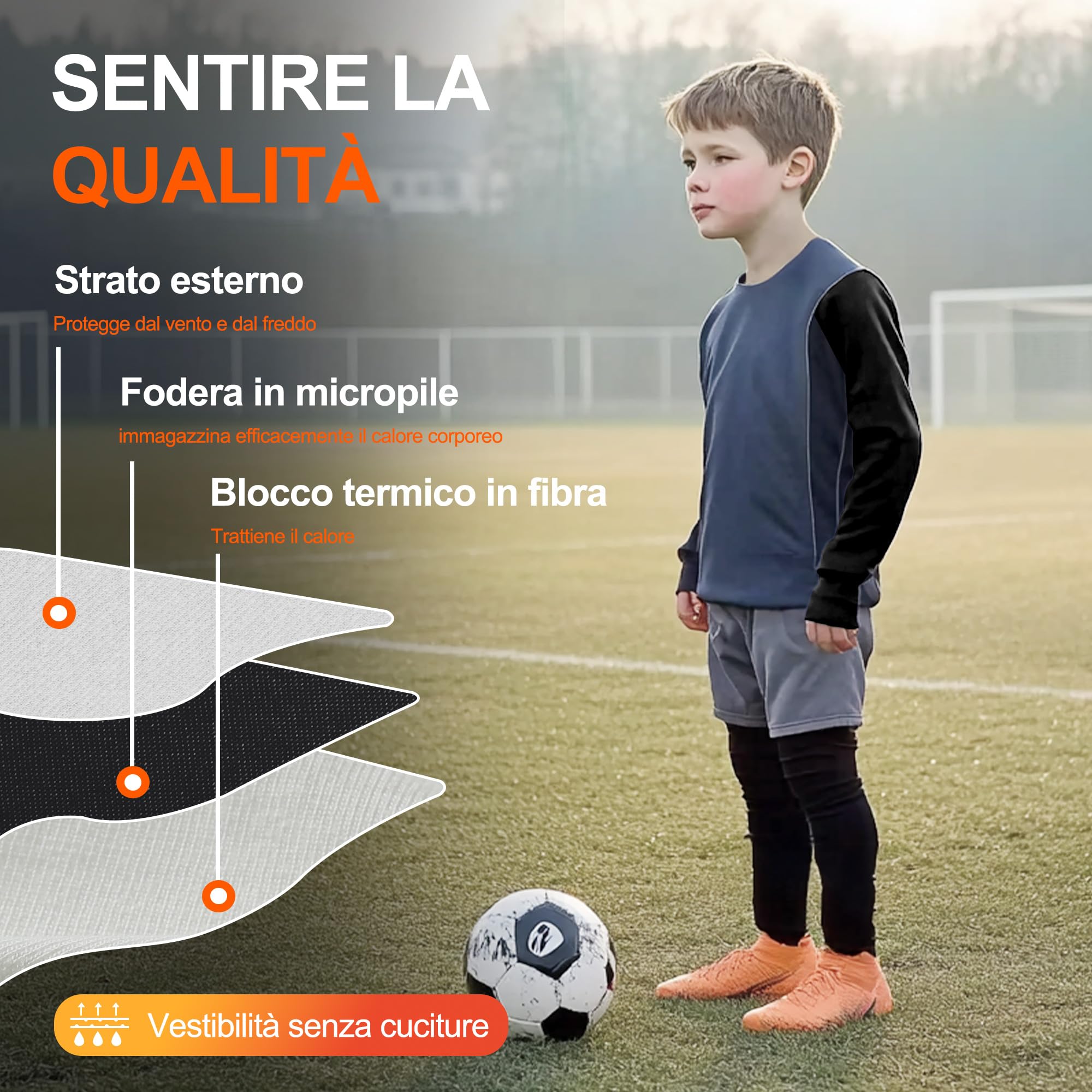 Set Intimo Termico Bambino Sci Biancheria Intima Termica - Traspirante, riscaldante e ad Asciugatura Rapida