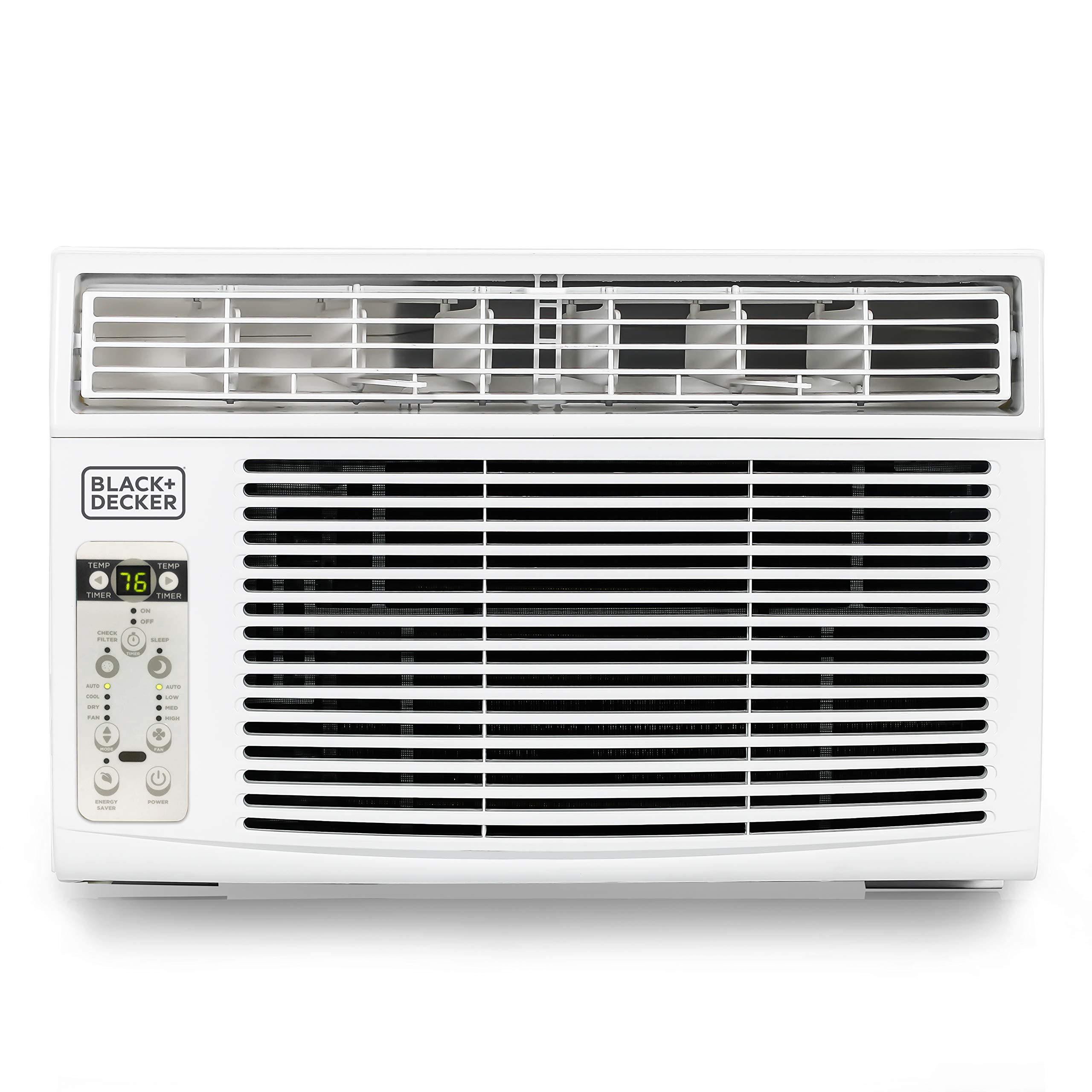 BLACK+DECKER BD08WT6 Window Air Conditioner with Remote Control, 8000 BTU, Cools Up to 350 Square Feet Energy Efficient, White