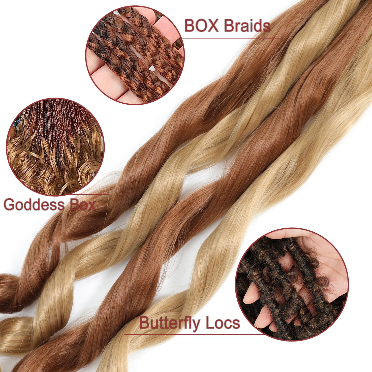 French Curl Pre-Stretched Curly Braiding Hair - 18 Inch, Pack of 8 (30P27#), 18 Inch (Pack of 8) - Image 3