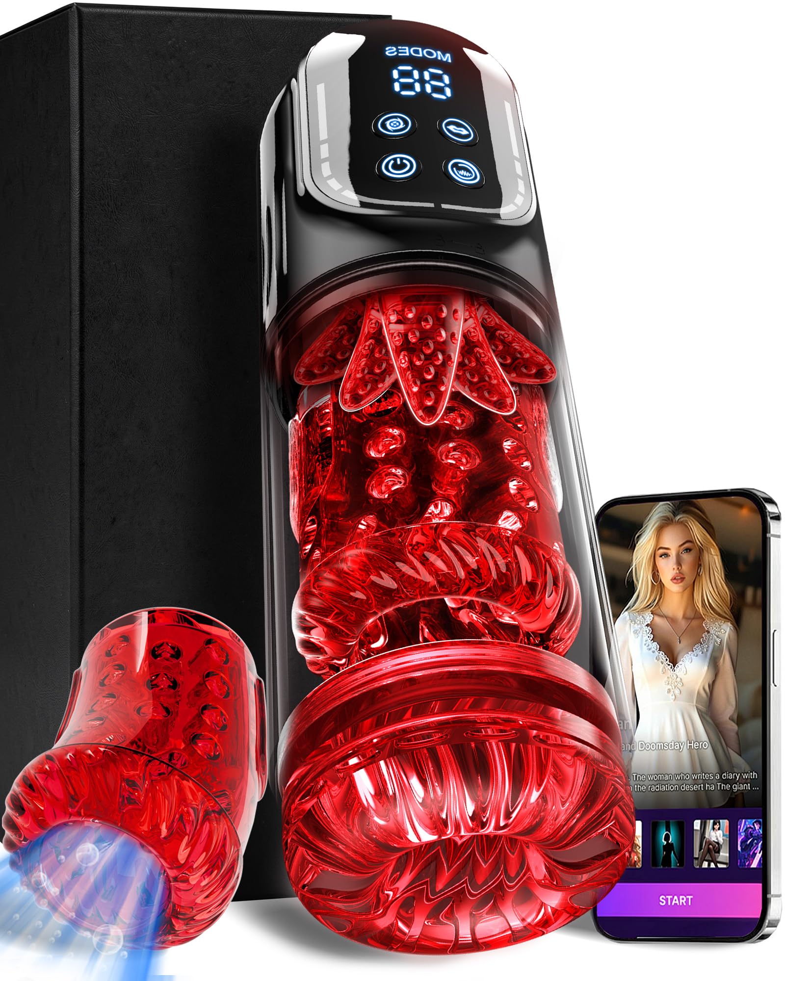 Masturbieren für Männer Masturbator KI, 7 Saugen &Teleskop &Rotation &Vibration Sexspielzeug für die Männer, Taschenmuschi Sexspielzeug mit Stabiler Motor, Masturbatoren Vibratorensets Sex Toys VIJISA