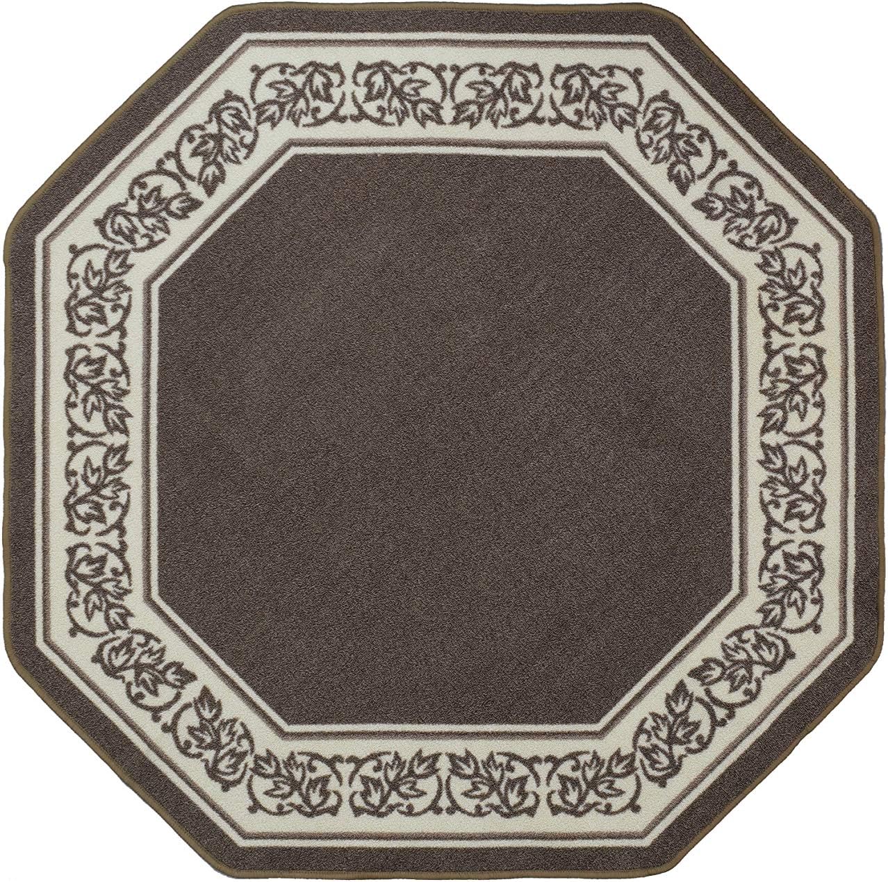 Amazon.com: Madison Home Floral Border Octagon Rug, Sand : Home & Kitchen