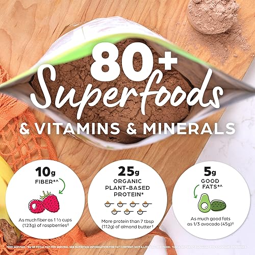 Miniatura 3 de Orgain Organic Perfect Meal Powder reemplazo de comida vegana con 088oz de proteína a base de plantas más de 80 superalimentos fibra y probióticos