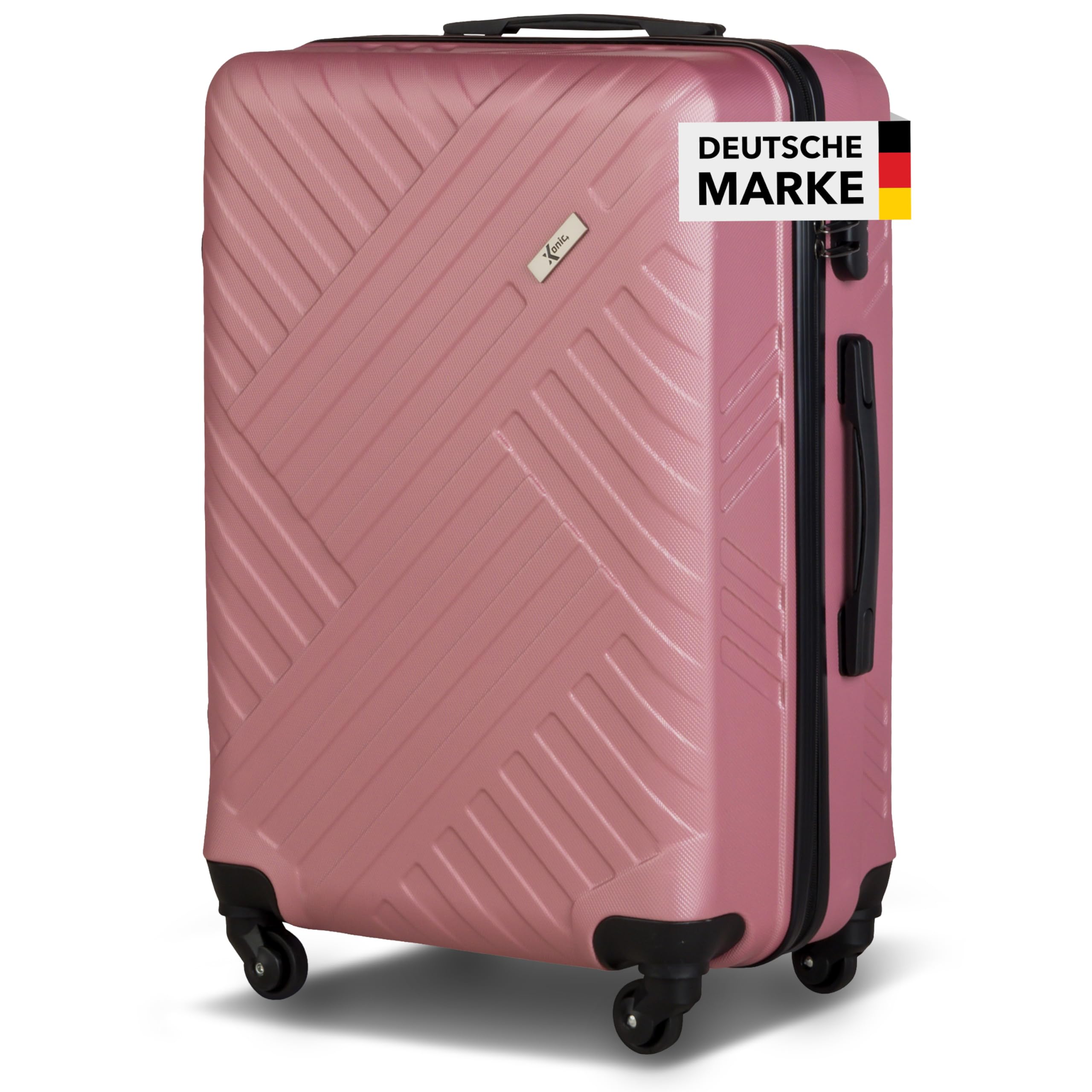 Xonic Design Reisekoffer mit Rollen– ABS Hartschalenkoffer mit 360° Leichtlauf-Rollen – hochwertige Koffer Trolleys Zahlenschloss in M, L, XL oder Set –Handgepäck Koffer, Suitcase
