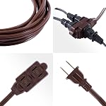 GE 3-Outlet Power Strip, 9 Ft Extension Cord, 2 Prong, 16 Gauge, Twist-to-Close Safety Covers, Indoor Rated, Perfect for Home, Office or Kitchen, UL Listed, Brown, 51942