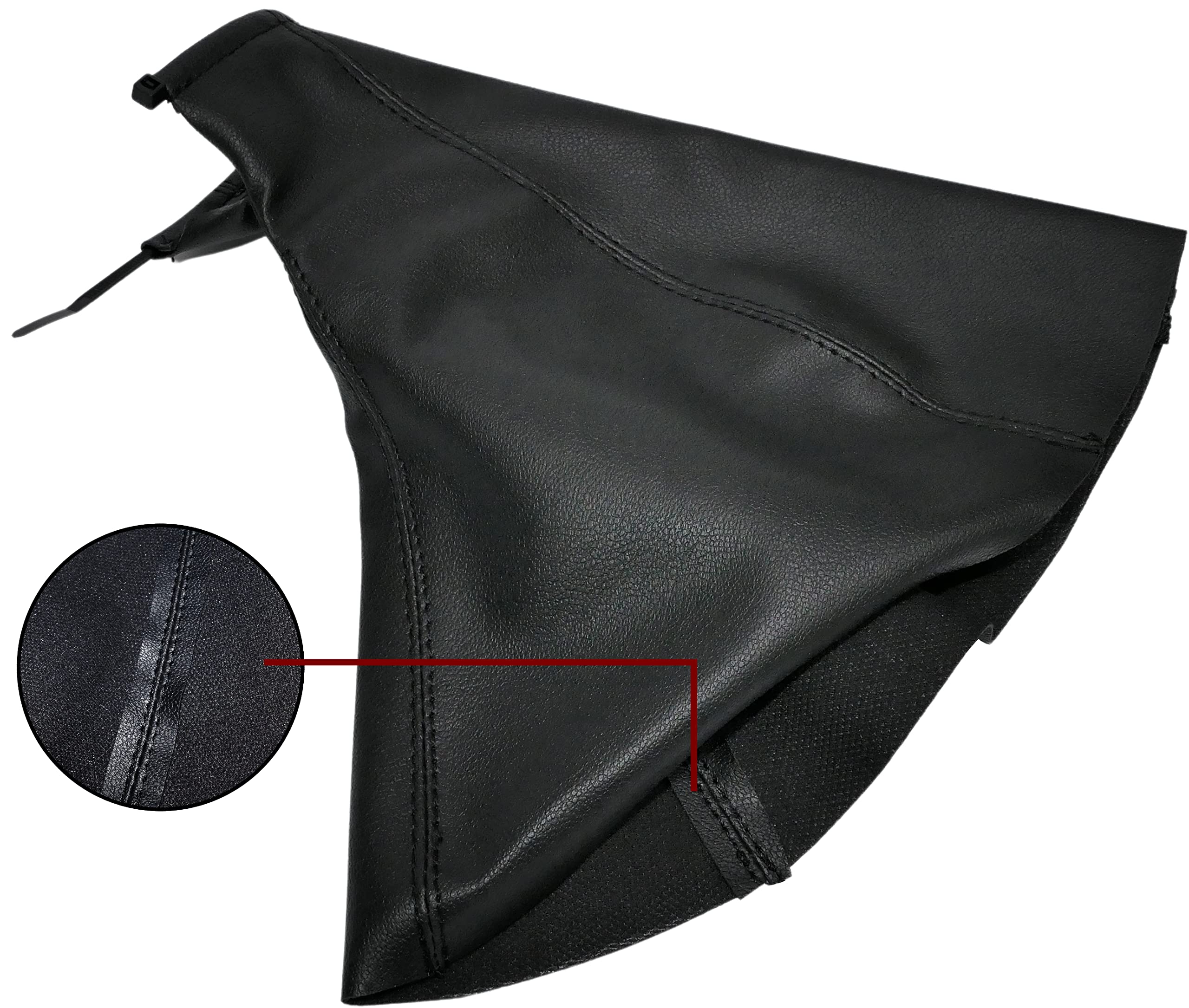 Cuffia Soffietto Per Leva Cambio Opel Meriva A (2003-2010) - In Pelle Sintetica Nera, Compatibile Solo Cambio Manuale