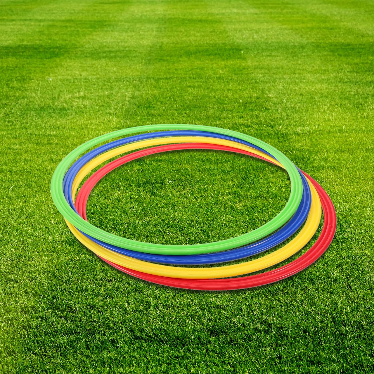 INOOMP 4pièces Anneaux pour Entraînement Football Cerceaux De Vitesse Coordination pour Améliorer Les Performances Sportives Exercices Quotidiens