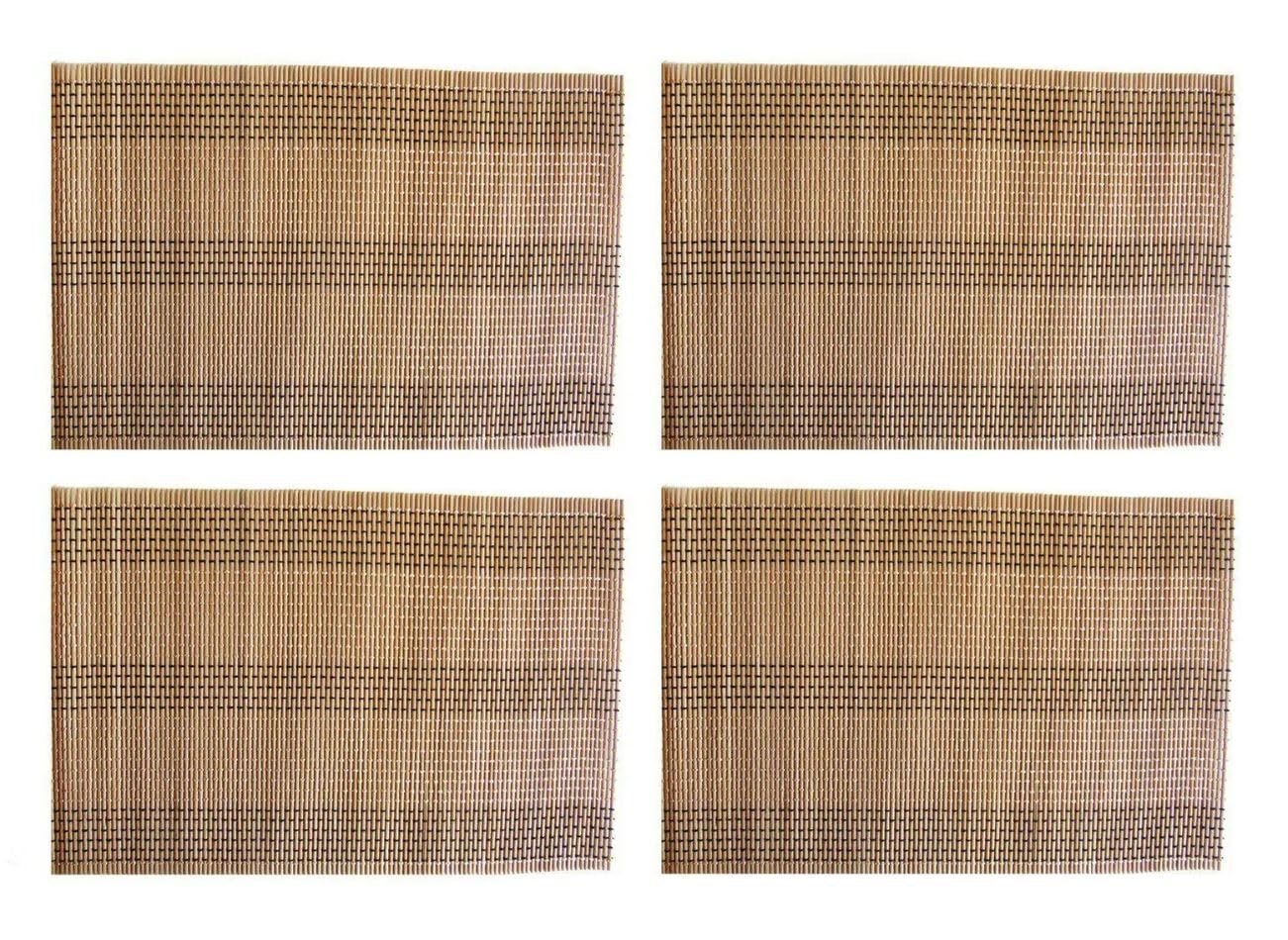 Jogo Americano 4 Peças Bambu Caramelo 30x44cm Jolitex