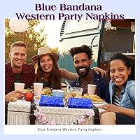 Vista 5 de Teling 200 servilletas de papel de 2 capas, servilletas de papel desechables para fiesta occidental, servilletas desechables con estampado