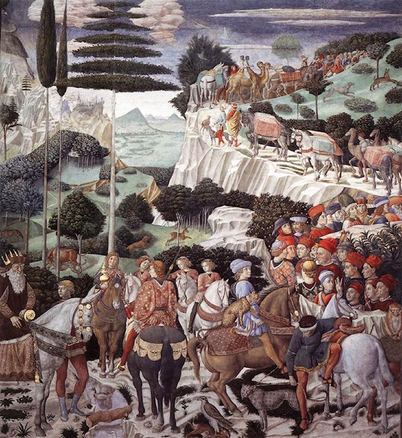 Poster Procession du plus ancien roi Benozzo Gozzoli tableau 60x90