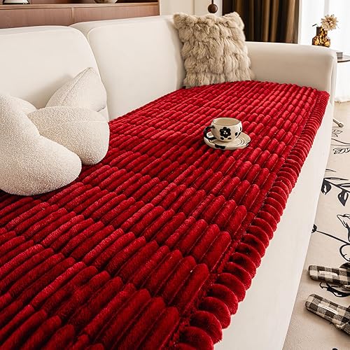 Miniatura 11 de Funda protectora de piel sintética para perro, funda de sofá de felpa suave y mullida para perros, lavable, antideslizante, manta para mascotas,