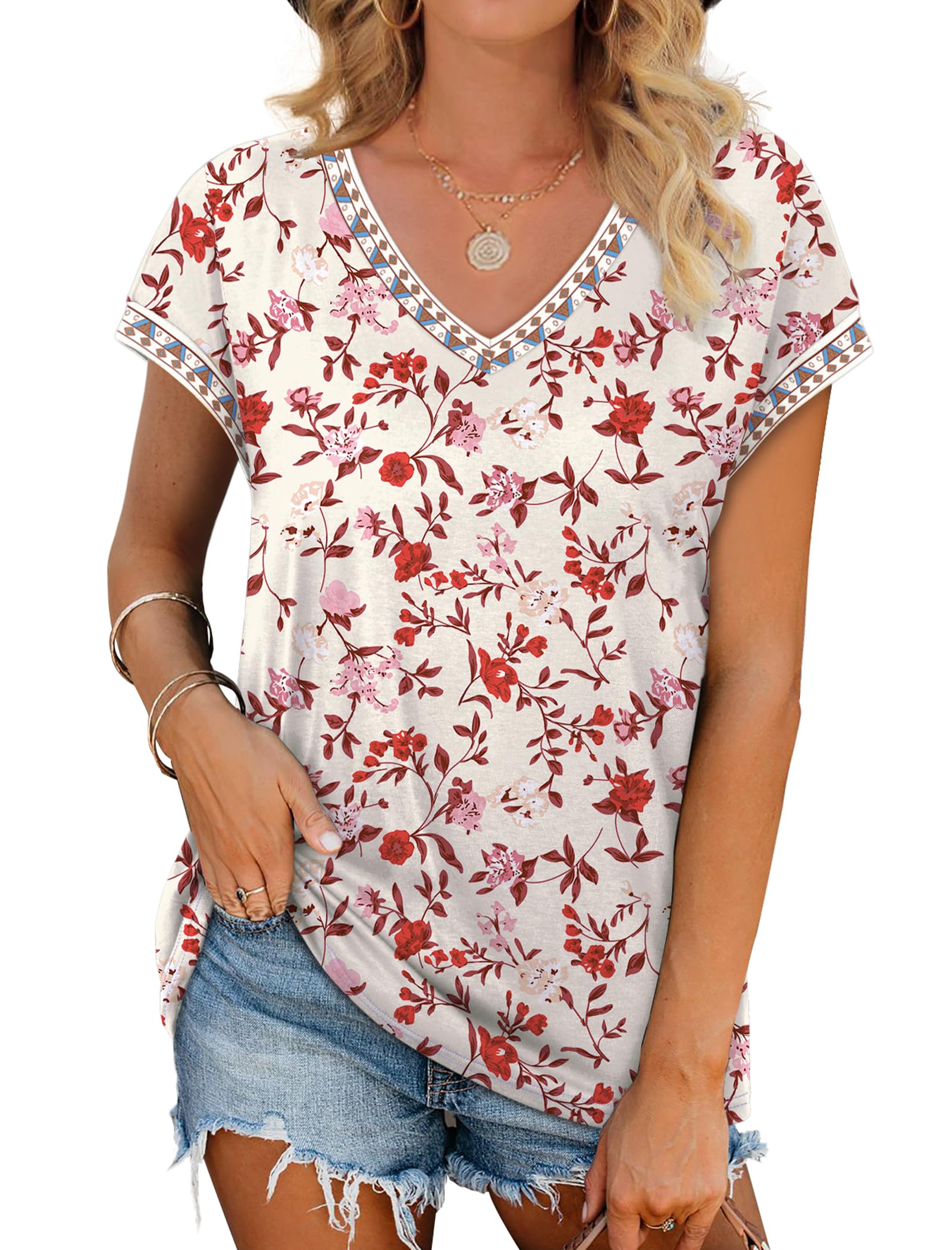 20% Off WIHOLL Women's Color Block Summer Tops